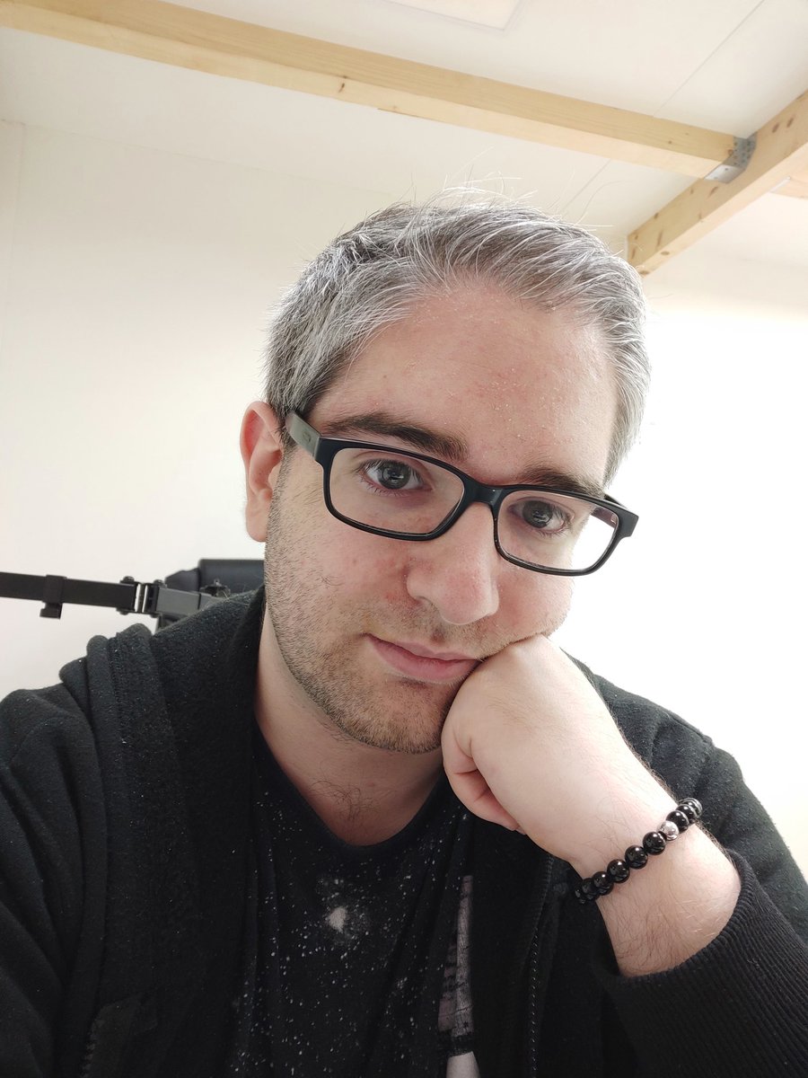 Fun fact, I'm 24 and my hair is almost completely grey, I don't know why but I suspect I just have funny genes. Also my beard is a lighter brown than my hair and eyelashes.