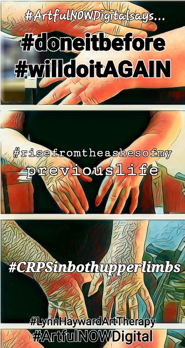 ArtfulnowStudio's tweet photo. Absolutely ✅ #TY @BNightsCRPS
#Officiallydiagnosed w/ #CRPS in my dominant right arm a month ago!
#knockedmefor6! #CRPSbothupperlimbs
It wasn't easy to rise from the ashes of my previous life (#massiveunderstatement) & now I have to do it all AGAIN!
#doneitbefore
#willdoitAGAIN https://t.co/M2nEGoysed