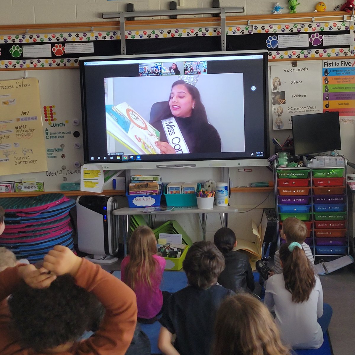 Thank you Miss CT Sapna Raghavan for reading to us today! #ReadAcrossAmericaDay