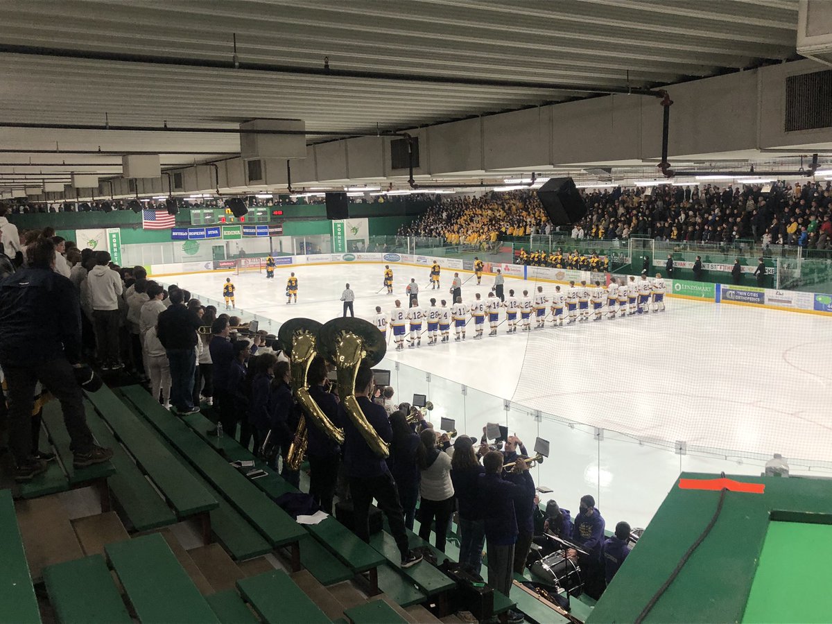 thauserkstp's tweet photo. Sold out Braemar Arena in Edina is as loud and electric as I’ve heard it since Edina West-Edina East games in the 70’s and 80’s. Chaska-Prior Lake playing for Section 2AA title. Neither team has ever been to State Tourney. PL scored 9 seconds in…Chaska tied up 1-1 5 min later. https://t.co/sQCXcylYf2
