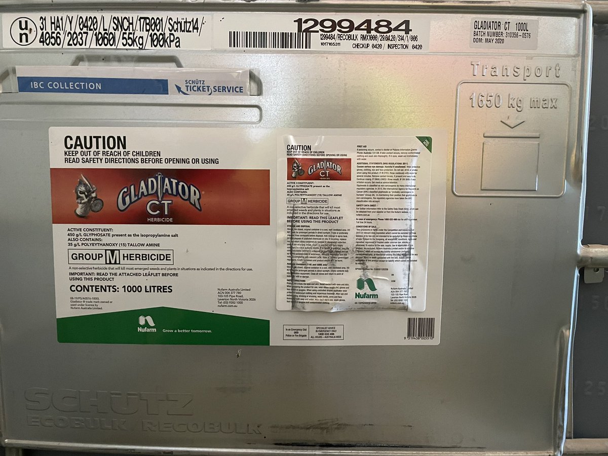 Advertising for a mate he has excess shuttles rup for sale. Gladiator 450. $11/lt inc gst. DM me or call him. 0429874351