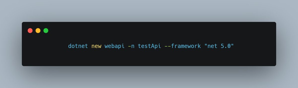 0xRebi's tweet image. اگر چندین نسخه از دات نت روی سیستم نصب باشه ، استفاده از .net cli برای ایجاد پروژه همیشه از بالاترین ورژن استفاده میکنه، اگه میخواین از یک نسخه دیگری استفاده کنید میتونید از دستور زیر کمک بگیرید:
#dotnet #dotnet_cli #dotnetcore
