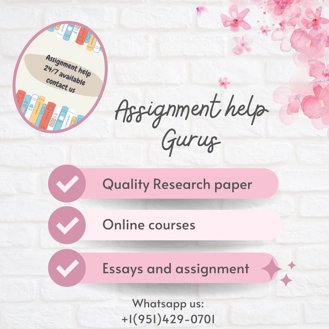 Assignm23462938's tweet image. Hire us for Online classes, discussion posts, Assignments, exams, research papers, essays and presentations

#AcademicTwitter #onlineexams #Onlineclasses #school #Students #researchpaper #essayhelp #essaywriting