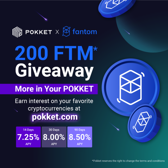 POKKETOfficial's tweet photo. We have officially integrated with the @FantomFDN chain.

💰Join &amp; share 200 #FTM
🏆10 Winners! 
✅Follow @POKKETOfficial
✅RT+ tag 5 friends 
⏰End: Mar 10

#Earn more from your idle #crypto with 🔗 https://t.co/AoAAL9bhe8

#cryptoearn #yield #MoreInYourPokket #Giveaway #Airdrop https://t.co/8uUxKVUKCd