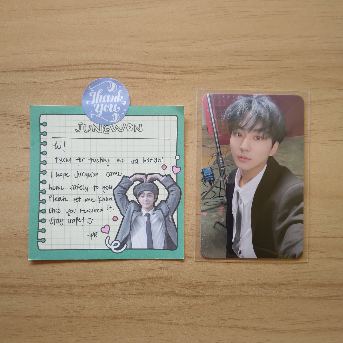 prioyjw's tweet photo. ꒰ 📂 — #ycemails ! ꒱ 
    ╰ from : @autumnhaul

jungwon arrived safely ! ty po for hosting a hatian and for a vv secured packaging, until our next transaction ^^ 

𓂃 ｡ #prismail https://t.co/Iu8zYVy0u4
