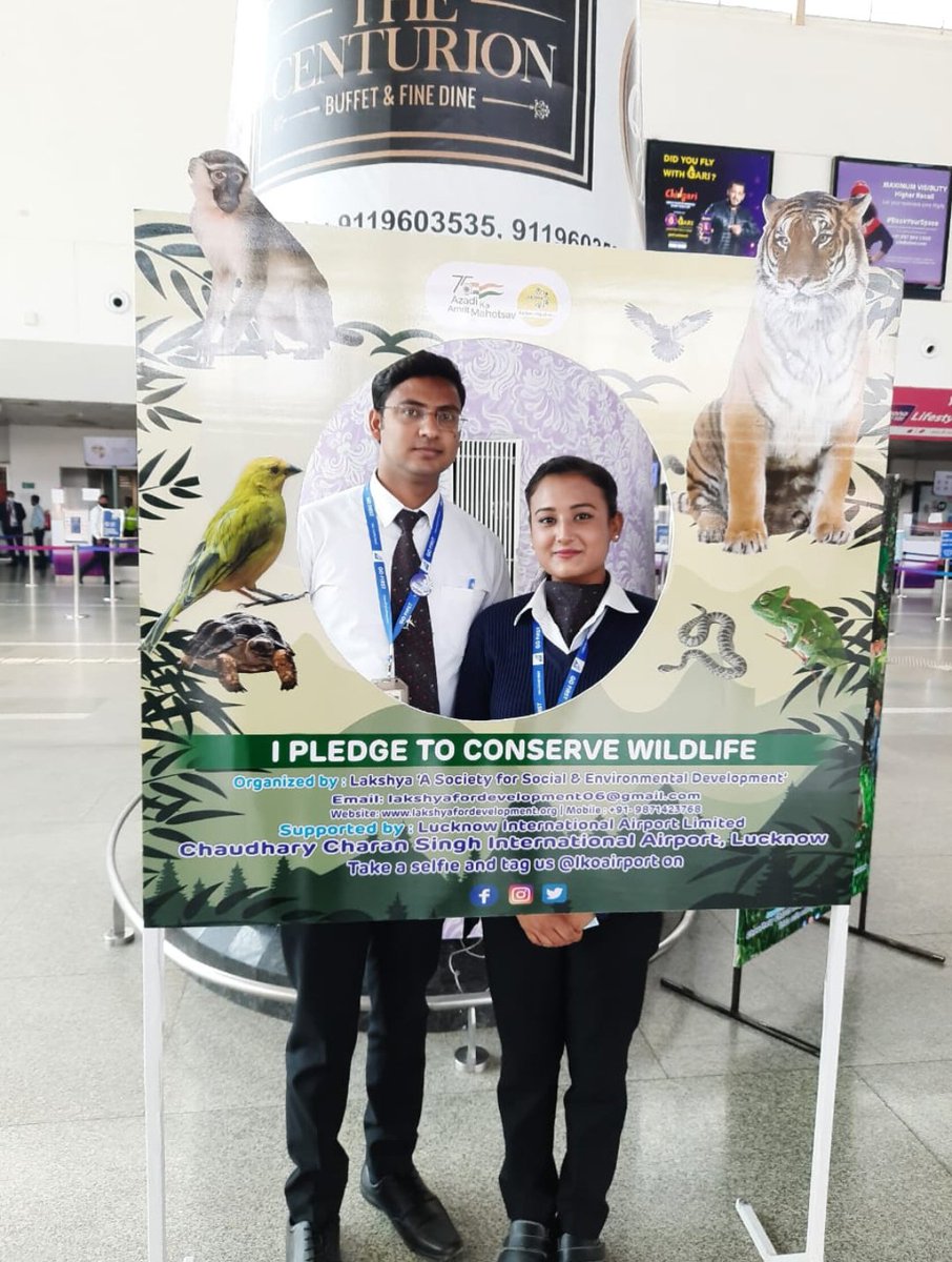 Lakshya_society's tweet photo. #WorldWildlifeDay celebration at @lkoairport https://t.co/T8VbARZfOr
