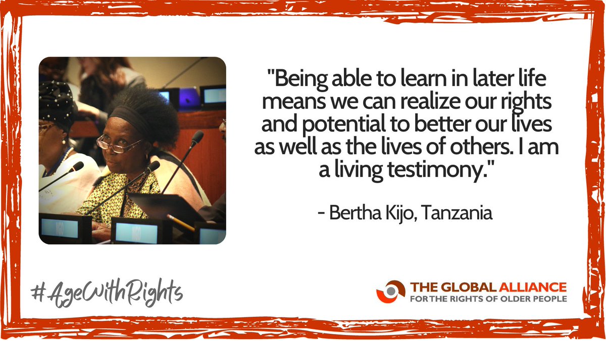 There is still no UN convention to protect the rights of older people!! Please retweet to show your support for the #AgeWithRights campaign today and into the future. #ageing #ageism #humanrights #unitednations
<a href="/GAROP_Sec/">Global Alliance</a> <a href="/GlobalAgeing/">GlobalAgeingNetwork</a> <a href="/UN/">United Nations</a> <a href="/UN4Ageing/">UN For Ageing</a> <a href="/AustraliaUN/">Ambassador James Larsen 🇦🇺🇺🇳</a> <a href="/AustraliaUN_GVA/">Ambassador Clare Walsh 🇦🇺 🇺🇳</a>