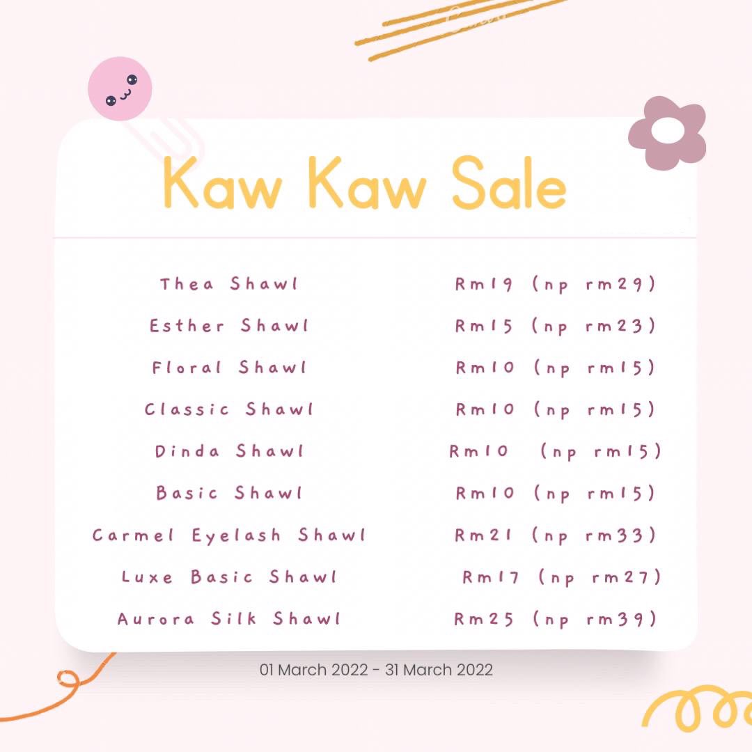 𝑲𝒂𝒘 𝑲𝒂𝒘 𝑺𝒂𝒍𝒆 is available here for you! From today till end of this month! More than 70% OFF we give you. 

Say no more! Find us to own your piece now 🛍