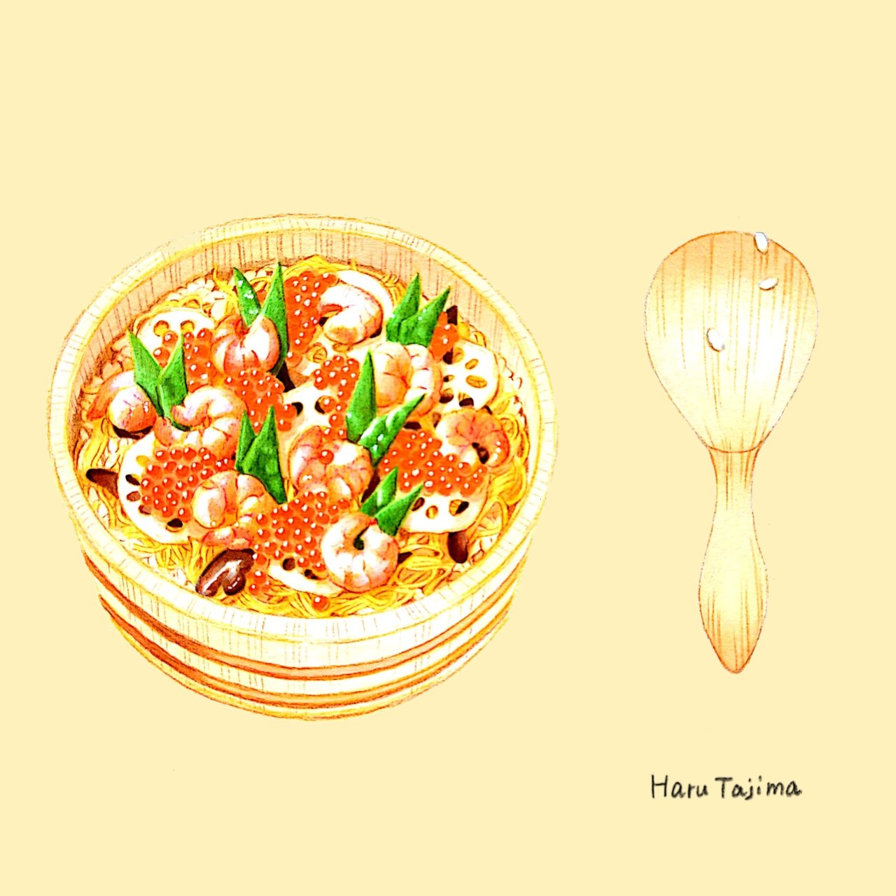 田島ハル ひな祭りのごちそう イラスト ひな祭り T Co Hkittdnvkg Twitter