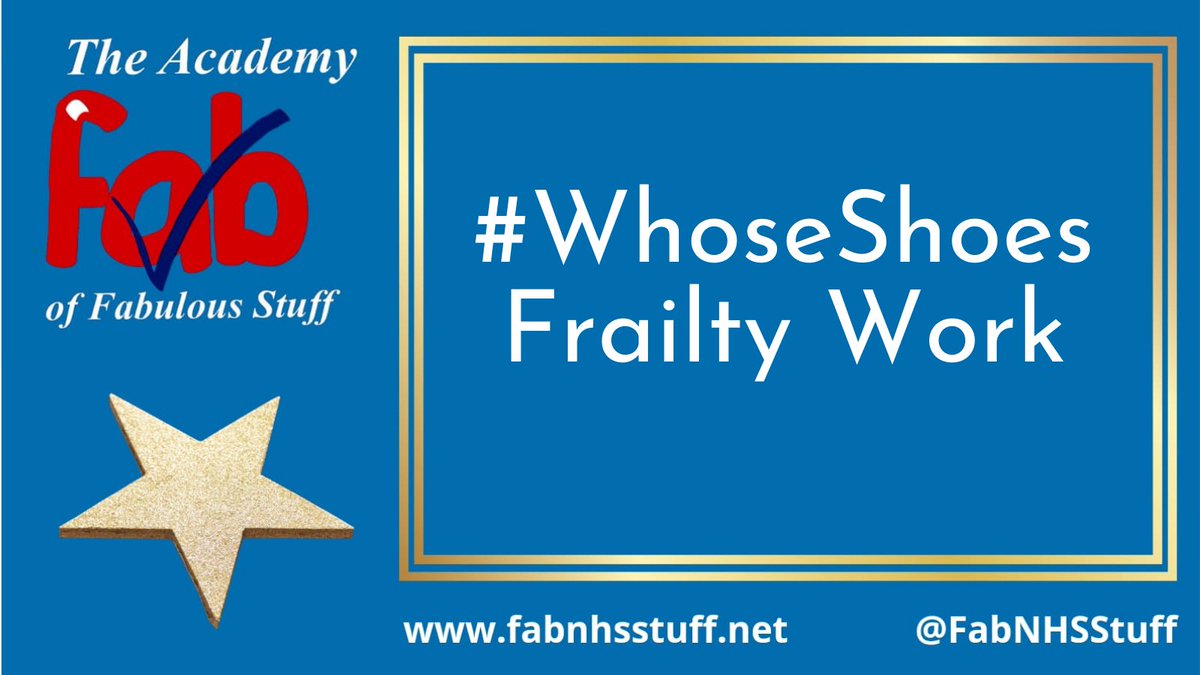 FabNHSStuff's tweet photo. Check out this must see video on #WhoseShoes Frailty work...
https://t.co/57ydwg1OEL
#FabNewShare @RoyLilley @WhoseShoes https://t.co/jLg16yxM6c