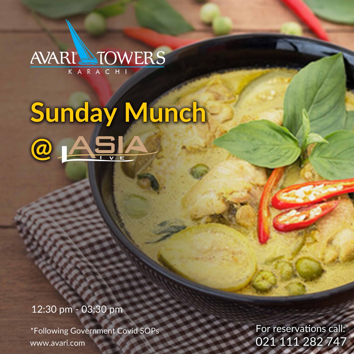 AvariTowers1986's tweet photo. Enjoy the hottest Sunday Munch in town, a diverse array of cuisines to choose from, including Thai🍛, as well as more than8️⃣numerous cuisines from throughout the world🌎.

#AsiaLive #SundayMunch #bestintown #widerangeofcuisine #arabic #AvariTowersKhi https://t.co/xi9UVrwp25