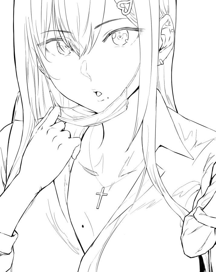 ギャル本制作中。お胸にも"エロぼくろ" 