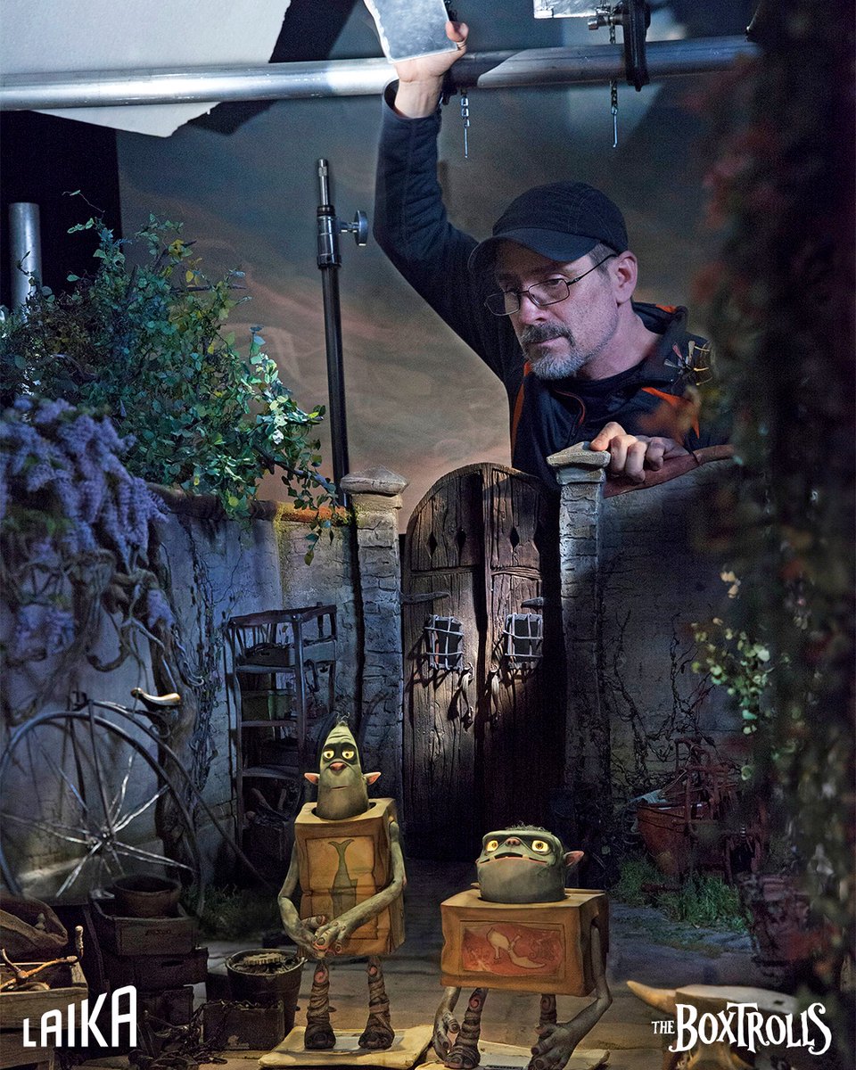 Director of Photography gets Fish and Shoe ready for their closeup by adjusting the reflectors to enhance their light. #TheBoxtrolls #TBT #BTS