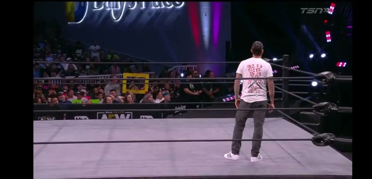 theGVMC's tweet photo. Nice to see @CMPunk still representing GV.

#ifonly 
#AEWDynamite https://t.co/x4SUqxNIit