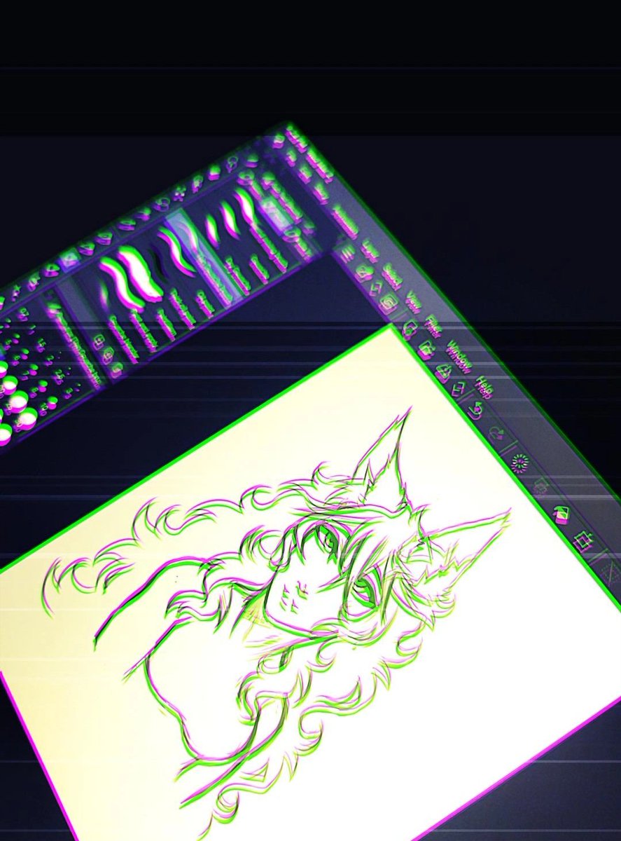 GlitchedFlames's tweet photo. Wip 
I just think jade's cute https://t.co/CrFwN6hF5T