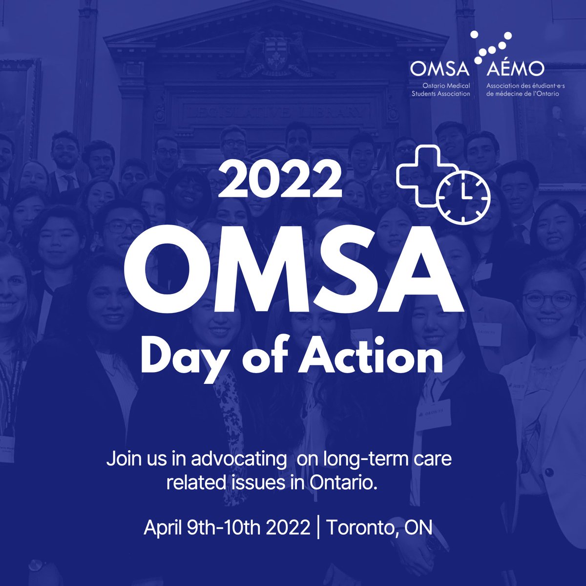 Ontario Med Students (@omsaofficial) on Twitter photo REMINDER: Delegate applications for OMSA’s IN-PERSON Day of Action 2022 are due March 7, 2022 at 11:59 PM!
Application form and more details can be found ⬇️
omsa.ca/en/day-of-acti… REMINDER: Delegate applications for OMSA’s IN-PERSON Day of Action 2022 are due March 7, 2022 at 11:59 PM!
Application form and more details can be found ⬇️
omsa.ca/en/day-of-acti…