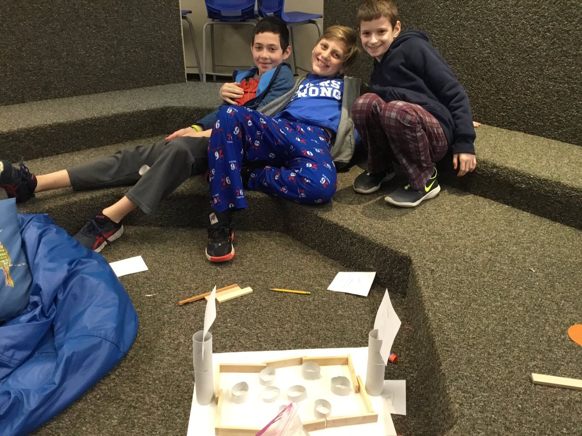 5th grade is ready for March Madness after learning about the invention of basketball 🏀 and then engineering their own sport!@PennWood1470