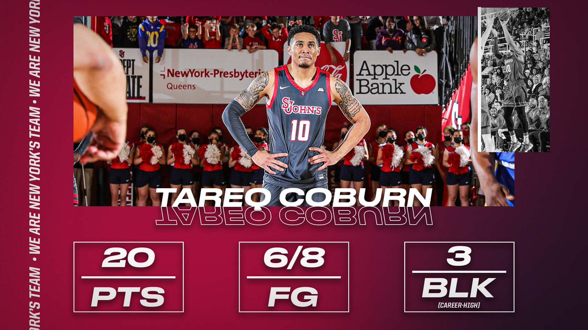 StJohnsBBall's tweet photo. What a Senior Night for @tareqcoburn! https://t.co/pYYNr5BUnp