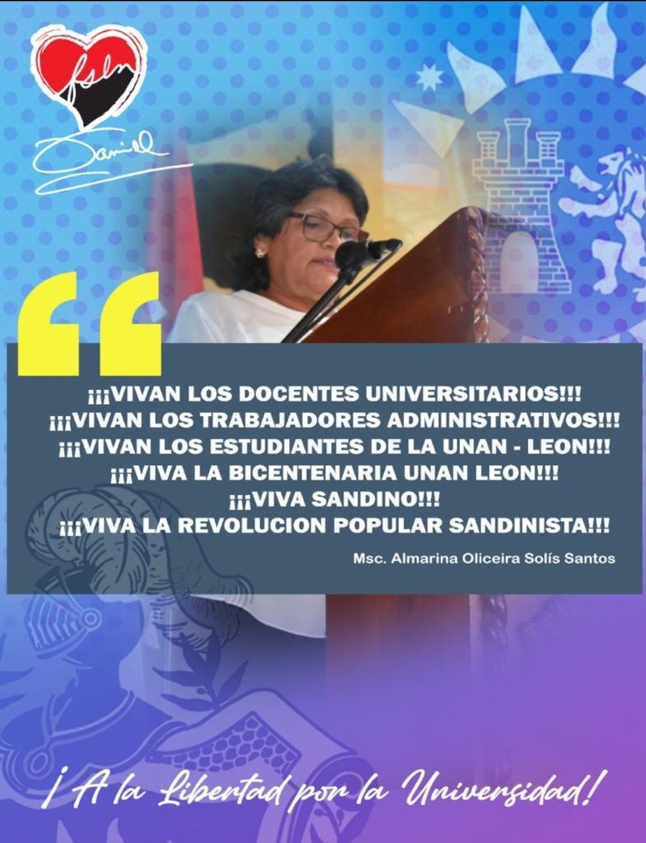 Inscripción de Fórmula de Rectoría Unidad de Victoria Electoral "Héroes y Mártires del 23 de julio" 2022-2026 de nuestra Bicentenaria UNAN - León
#UnidosEnVictorias
#LeonRevolucion
#SiproesUnanLeon