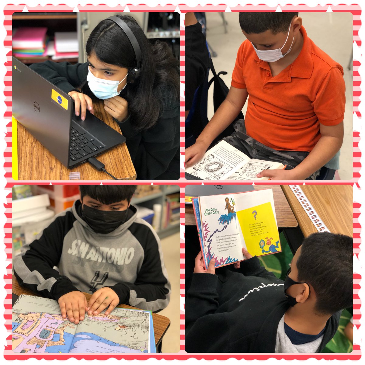 EricaGamez10's tweet photo. We had so much fun celebrating Dr. Seuss’ Birthday 🥳 and National #ReadAcrossAmericaDay 📖 📚 today @KostoryzES 
@StevieRGarcia @JenniferAmaya01 @KelsieMorris12 https://t.co/L58DiaiZ37