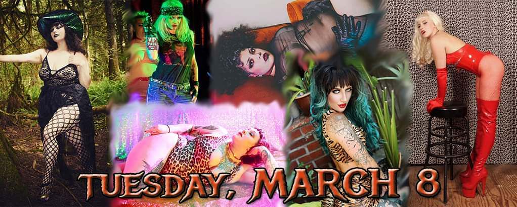 Get your tickets now for the most ROCKIN <a href="/burlynomicon/">Burlynomicon</a> at #coffinclubpdx to date! March 8 brings you incredible performances,  rad prizes, and a partial benefit for #thehumanesocietyofamerica !
burlynomicon-march.eventbrite.com