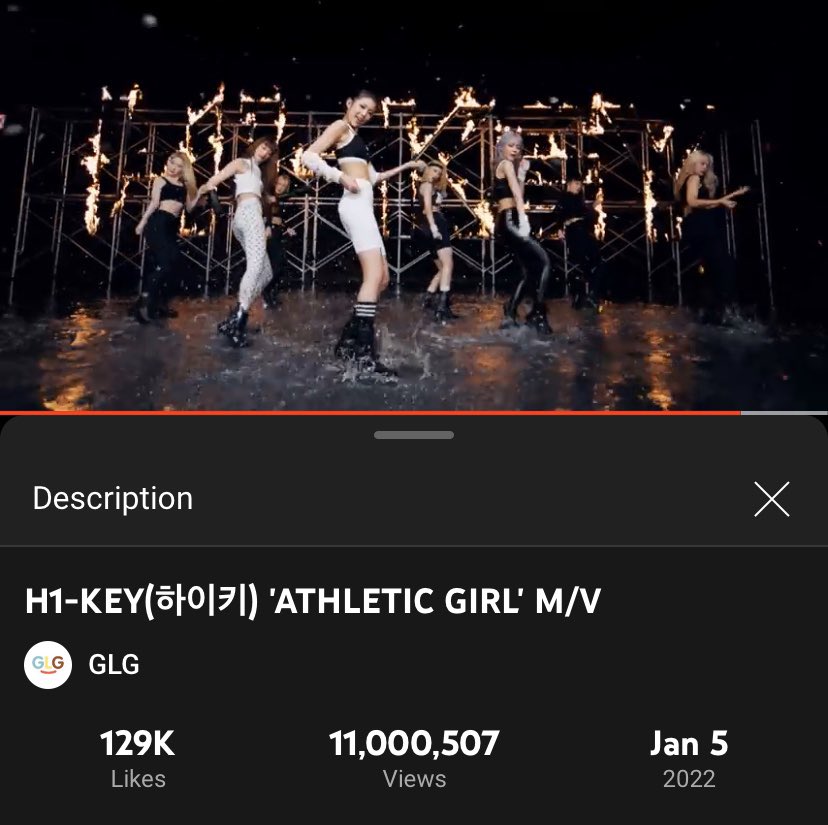 h1key_advocate's tweet photo. Congratulation to #h1key the first single of #athletic_girl reach 11M. Keep fighting Keep healthy Keep lovely I luv u so much. 💓😊💕  #athletic_girl11m 💓😊🥰♥️💕🧡💛💚💙💜🤍 https://t.co/L5w5M8Sa4L