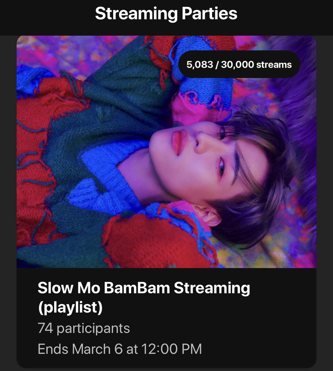 TeamSpBB's tweet photo. #SlowMoStreamingParty ที่แอพ Renaissance 74 คนค่ะ ขอ 100 คนได้ไหมคะ🥰

เป็นการสตรีมจาก Playlist ที่ตั้งไว้นะคะ ❗️ต้องกดเข้าร่วมก่อนถึงจะนับยอด ไปกดเข้าร่วมแล้วสตรีมกันค่ะ 💖💛 

🔗 https://t.co/v0LgbrNuNX

✅ได้ทั้ง Spotify Free, Premium

#SlowMo #WhoAreYou #BamBam @BamBam1A https://t.co/w5NpjvvlL4