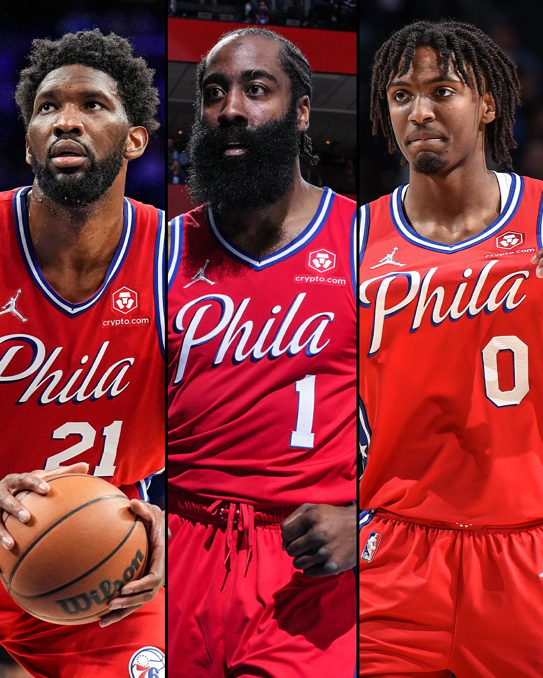 Philadelphia 76ers: Joel Embiid, James Harden, Tyrese Maxey and