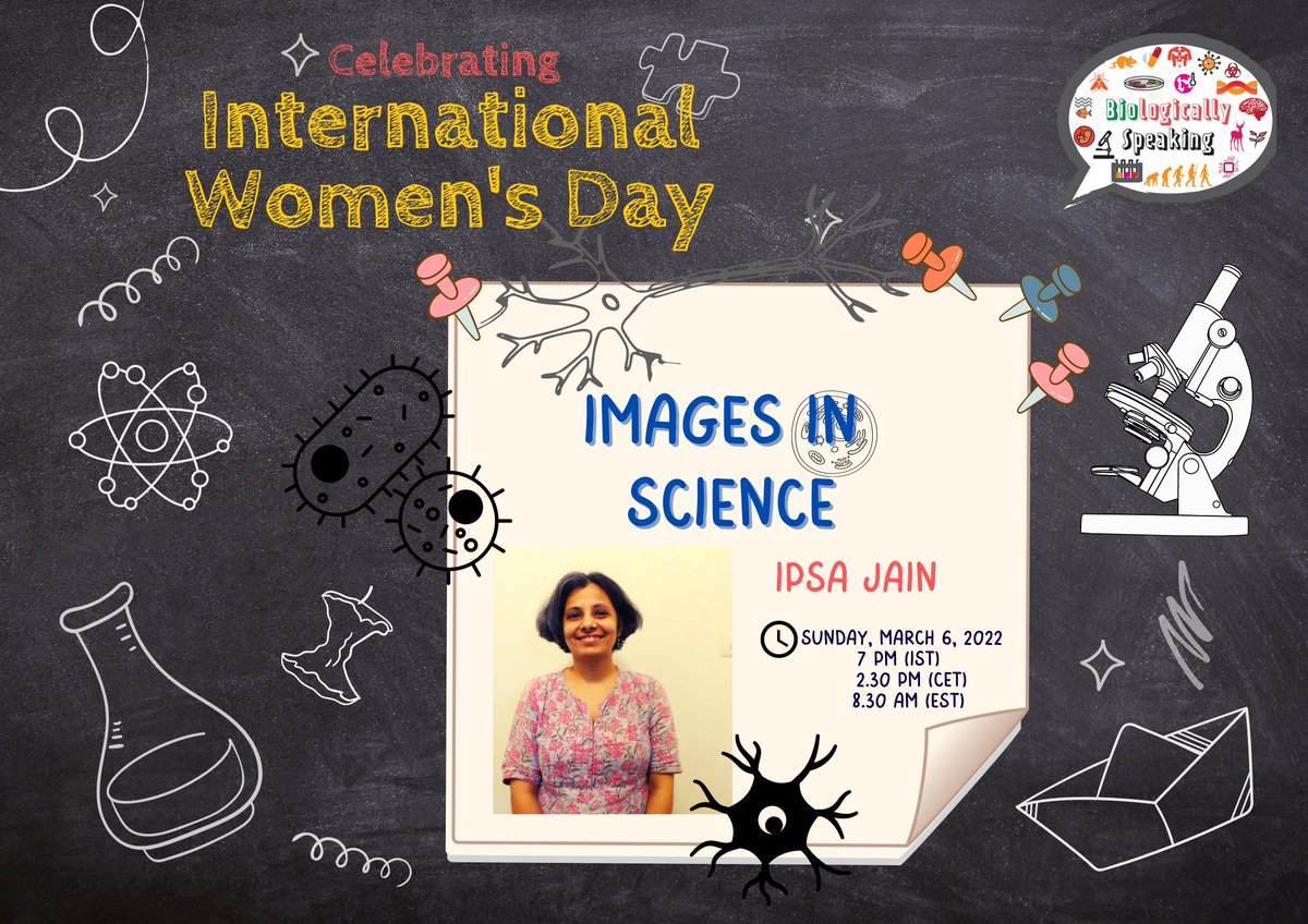 biospeakweb's tweet photo. πIn celebration of #InternationalWomensDay, our next speaker is Dr. @ipsawonders. Exploring the power of visuals in science through illustrations, she's also breaking the traditional career mold in academia!
ποΈSunday, Mar 6, IST 7PM
Registerπhttps://t.co/VmGKTAYDFH
#biospeakweb https://t.co/D5I7GhDLcw
