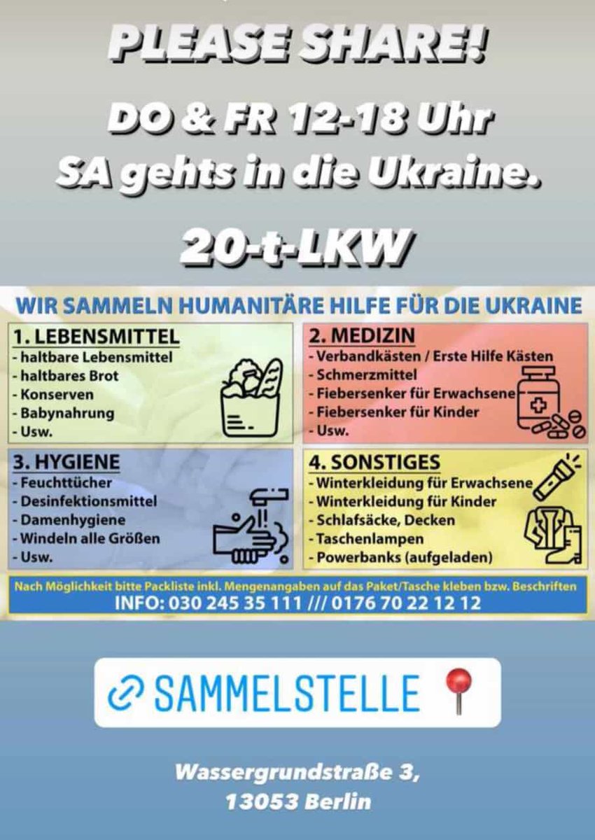 DoreenKroeber's tweet photo. Eine private Ini, die ich gerne unterstütze. 
Packt auch noch Tierfutter dazu bitte. #UkraineKrieg https://t.co/bdK6WAHadx
