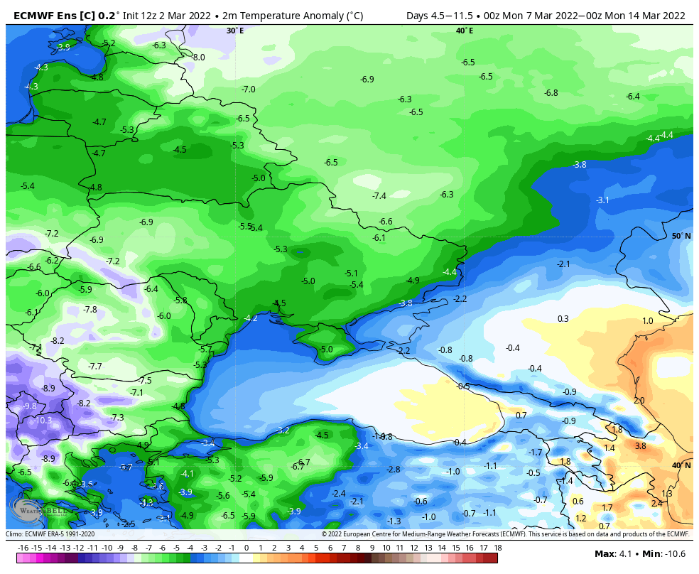 Joe Bastardi on Twitter "The cold in the Ukraine. Wrote and tweeted
