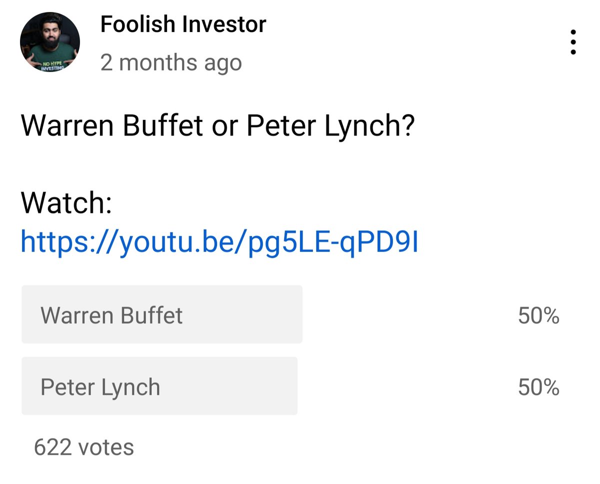 Foolishinvest's tweet photo. 622 votes couldn't split them! Who's your favourite investor? https://t.co/AtRidDFCib