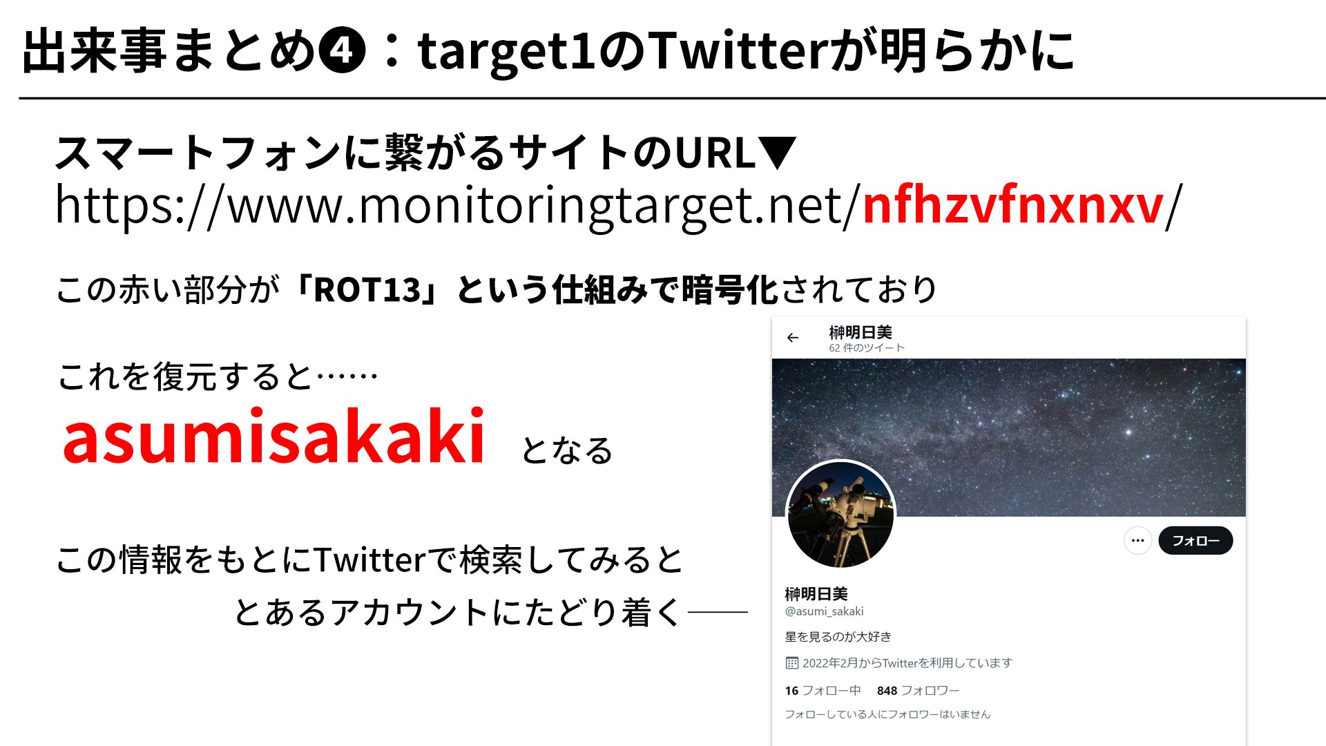 Project Cold Case 633 謎のアカウント 監視者 が投稿した動画から始まり 監視対象のtwitterアカウントが特定されるまでの出来事をまとめました Projectcold みやまん考察 T Co Mn6y1dwaht Twitter