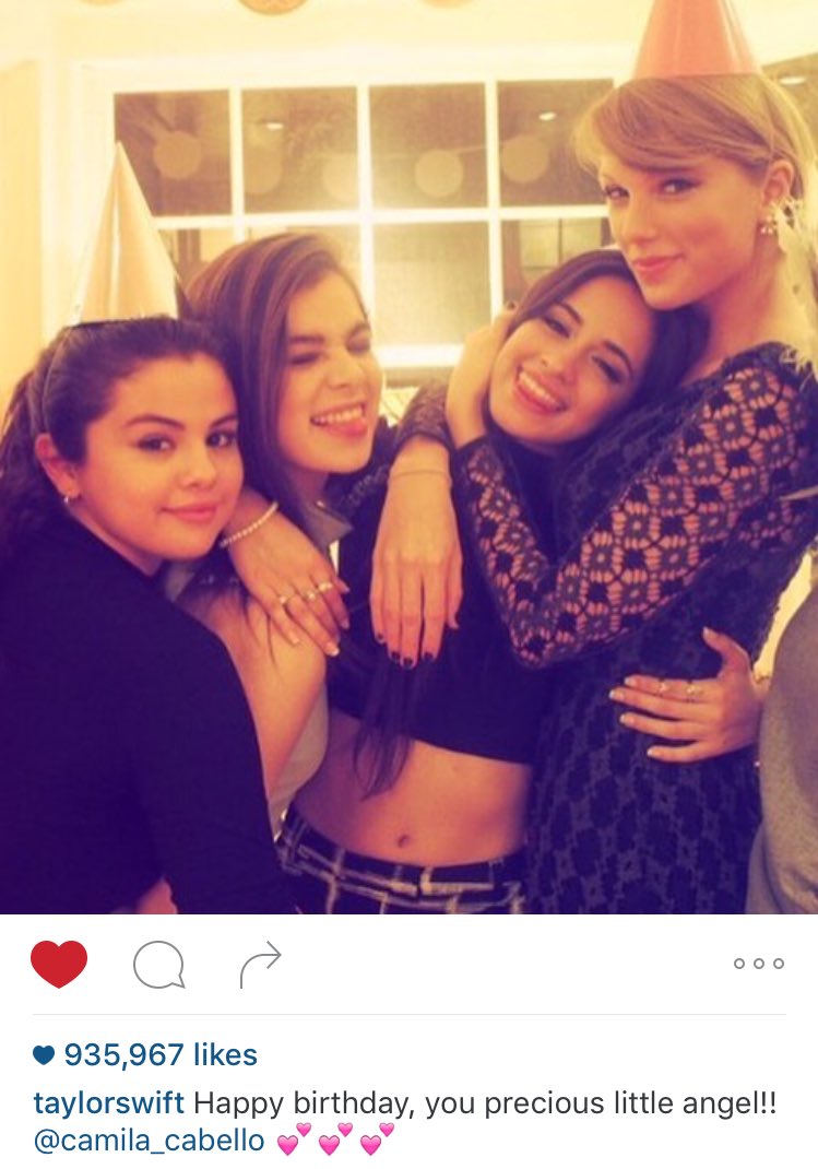 taymilathinker's tweet photo. 2015 and 2016 taylor are wishing camila a happy birthday https://t.co/iRh7p1dEHd