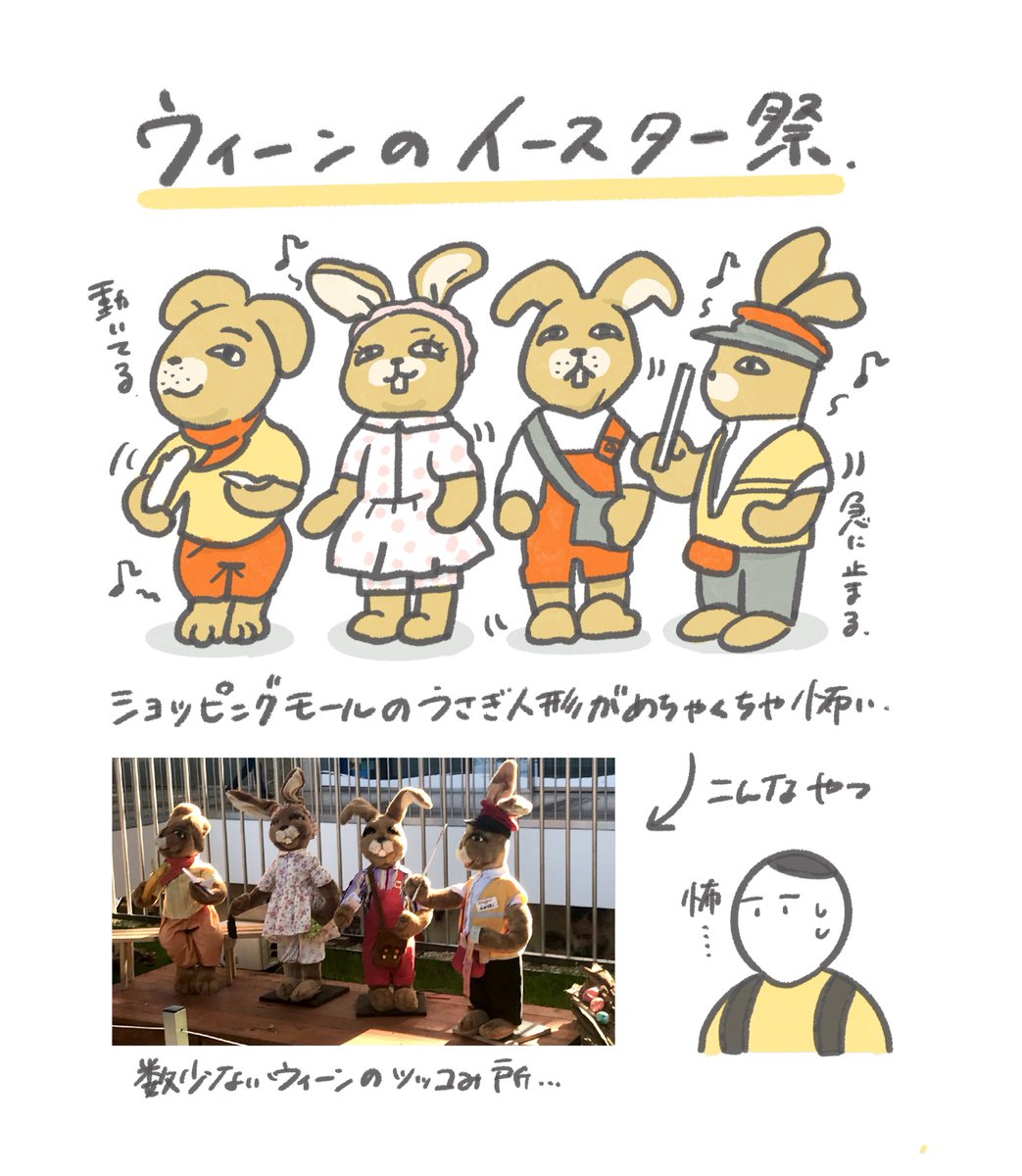 #うさぎの日
ということで、ウィーンに行った時に見かけたウサギ人形を...🐰🥚
(ちょうどイースターの時期でした)