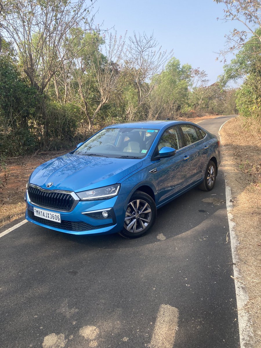 kushanmitra's tweet photo. The @SkodaIndia Slavia 1.5TSI is a winner; drove it extensively in Goa/Karnataka last week and it is great fun to drive, particularly around southern Goa’s twisty ghat sections, a rocket on the straights and thanks to ‘Active Cylinder Technology’ not that thirsty as well. https://t.co/fwefLh5KHJ