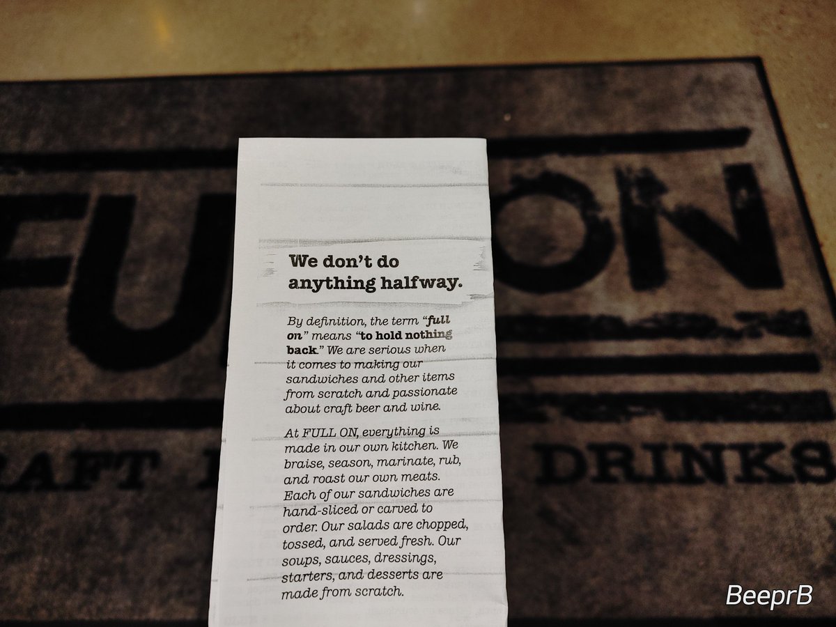 A new restaurant in Annapolis!

Here's a hint of where I was tonight.I can't wait to share all of this. Everything made in-house and SO GOOD.

Your sneak peek is coming up next. Pictures &amp; video. 👀 Stay tuned!

🍽️ Full On Craft Eats &amp; Drinks - Annapolis 🍺

#Annapolis #BeeprBuzz