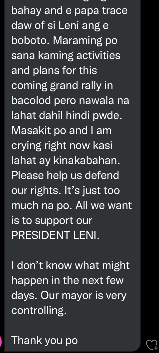 PinoyAkoBlog's tweet photo. From the inbox of Lawyer's for Leni, Iloilo Chapter:

Akala ko ba mataas sa survey? Bakit may pananakot?

Tigilan niyo mga kabataan!

😡😡😡 https://t.co/ZwtCVEyyVo