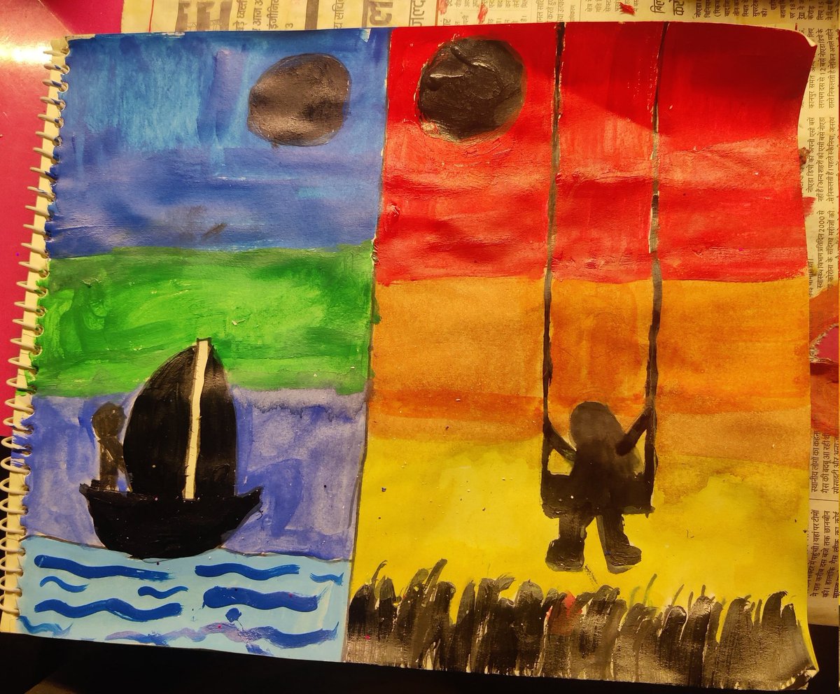 Chhabiy's tweet photo. By my 8yr old...
#painting #warmcolours #coldcolours https://t.co/PDogMRDDZI