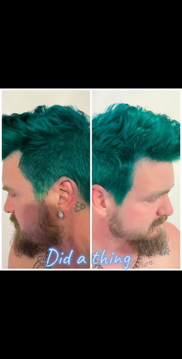 Heyitsjay92's tweet photo. Got my hair done today <3 #guyswithtatoos #greenhair #fantasy #greenhair https://t.co/eF2V86REuU