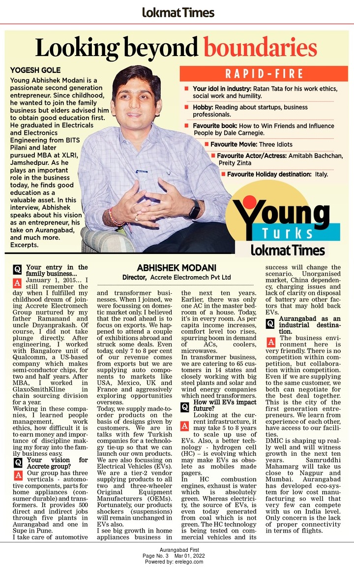 Abpro05's tweet photo. Young Entrepreneurs are changing the face of #Aurangabad Industrial ecosystem and promoting #Aurangabad as Global Manufacturing hub for #International Industries. Read what our one such entrepreneur think about it. #MSMEs #Startups #Businesses @milokmatabd @mataonline @TOIAuto https://t.co/o3QnNr19g8