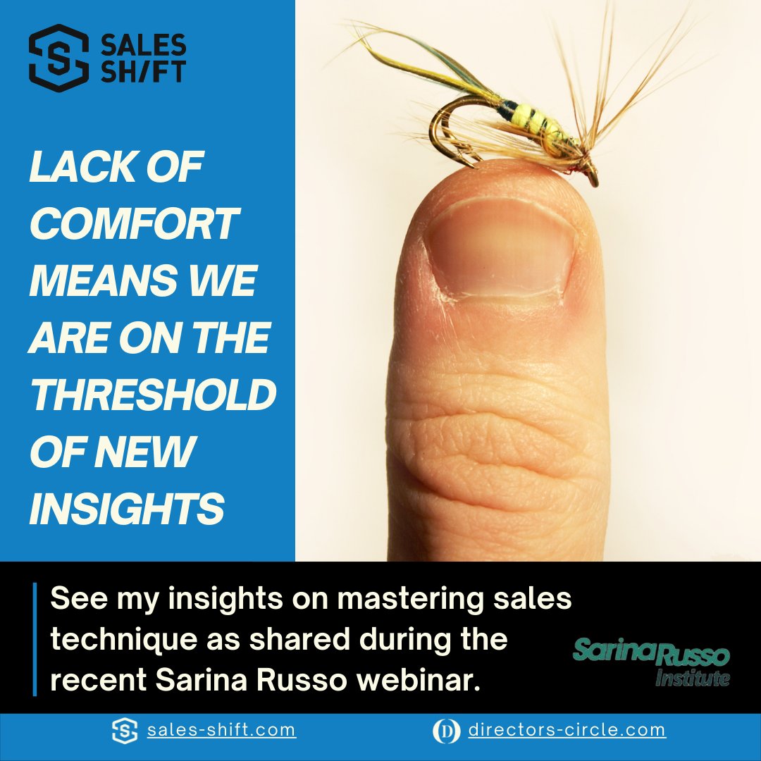 Clearly, after the discomfort forced on business and professionals in the past two COVID years, selling today is a totally different game. Are you up for it? 
Last week the Serena Russo Group Webinar was 'How to Master Your Sales Technique'.
Check it out: sales-shift.com/webinars