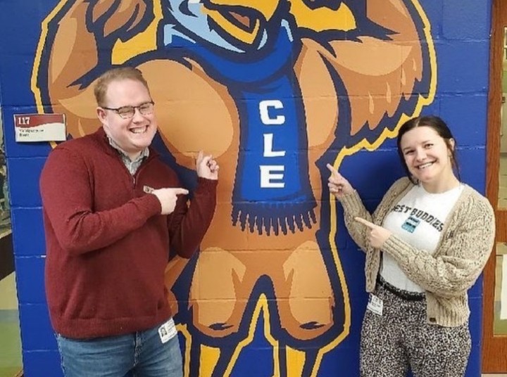 Today was Spread the Word Day & our #CLEleaders showed their support by wearing their inclusion shirts & taking the pledge! At lunch today we had special guests from Best Buddies share about their program and what inclusion means #PledgetoInclude #ChampionsOfChange