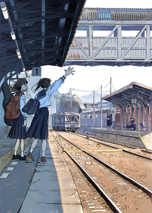 「blue skirt loafers」 illustration images(Popular)