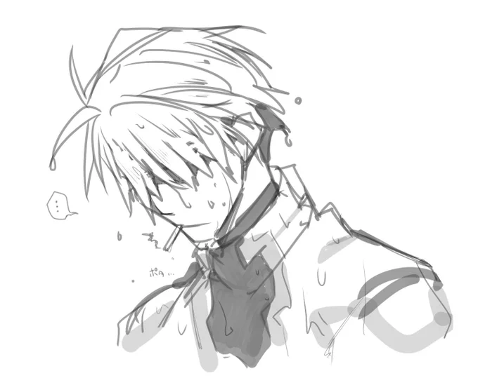 #裸のうちの子にフォロワーさんから言われたものを足してく
リキおじさんが雨に降られたらしいので… 