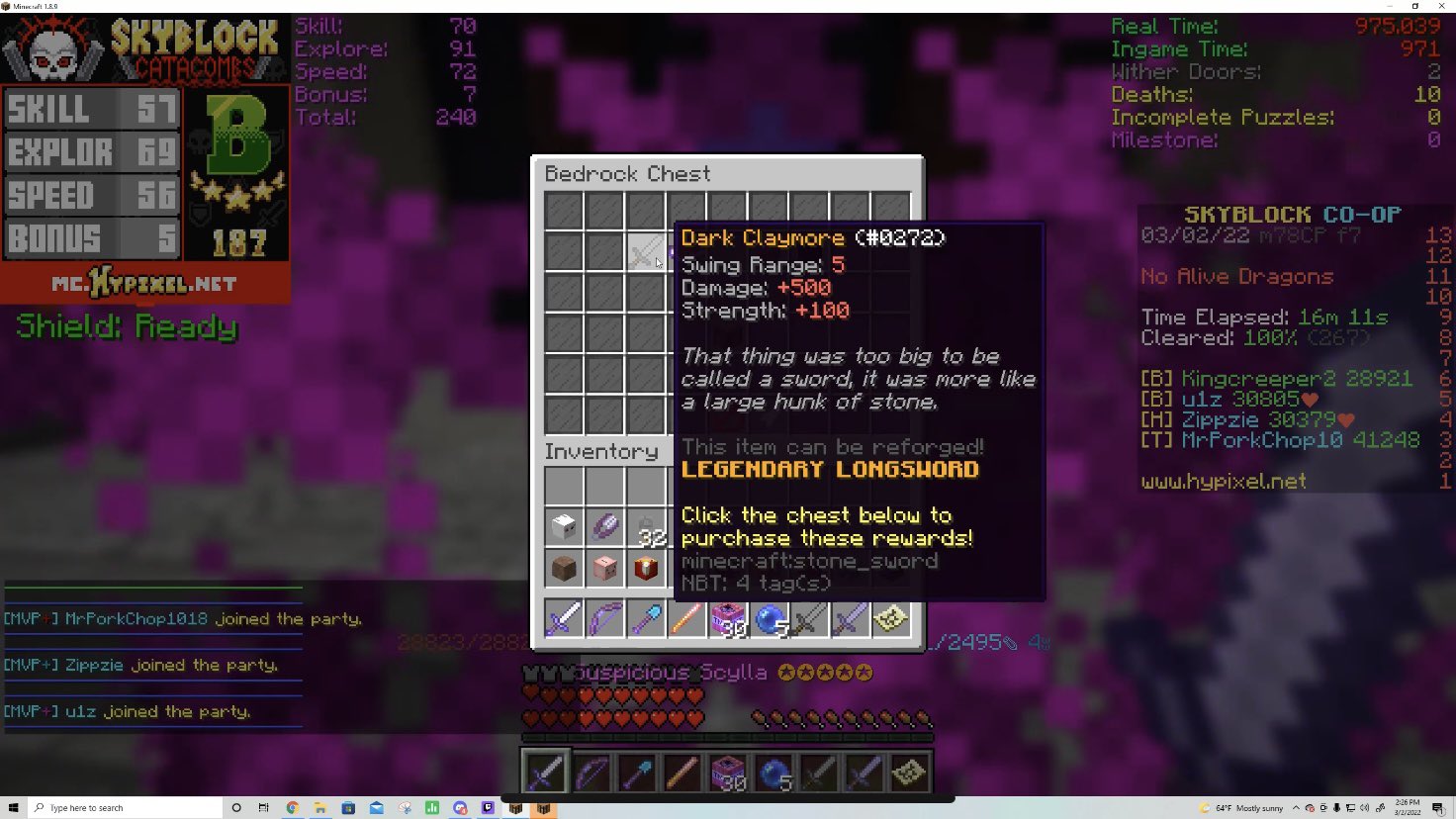 Hypixel SkyBlock News on Twitter "The Dark Claymore also doesn’t