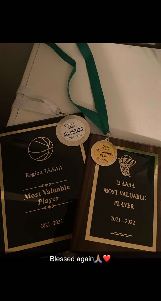 Blessed to receive MVP of the Region Tournament and come out as Region Champs!! ❤️❤️