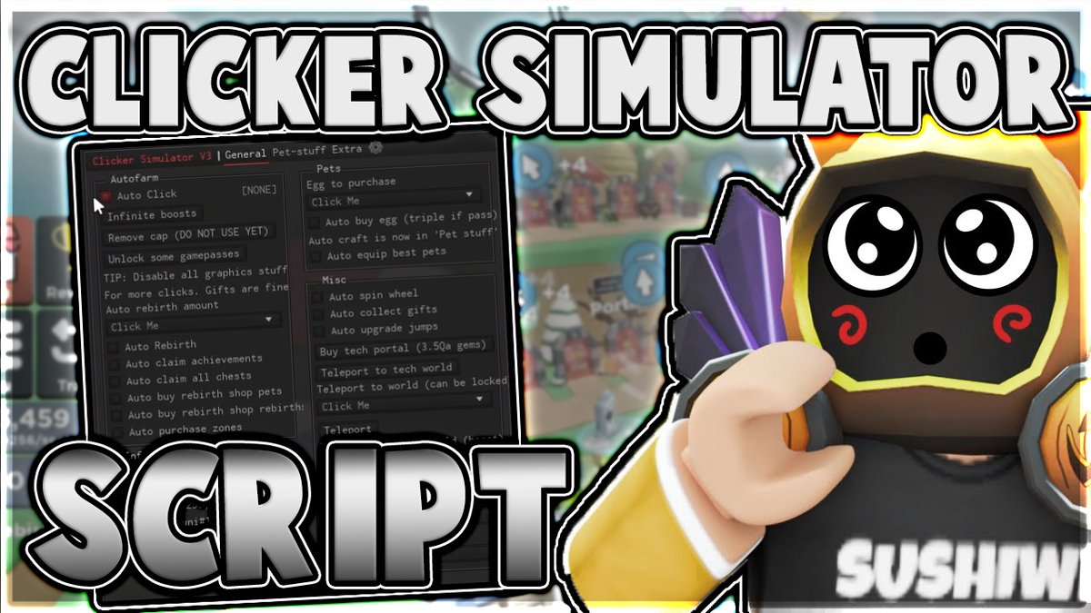 AhmedMode_YT's tweet image. ⚡ [100M] ⚡ *NEW* ROBLOX CLICKER SIMULATOR AUTO FARM CLICKS AUTO REBIRTH &amp;amp; FREE PETS (PASTEBIN 2022)

Video of the script: youtu.be/U5JxTOpetRs

Download the script here: ahmedmode.com

#roblox #ahmedmode #robloxhacks #robloxcheats #robloxexploits #robloxmods