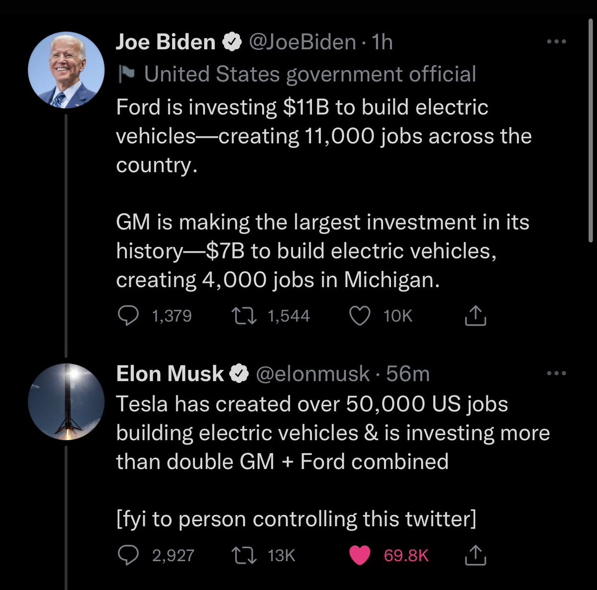 PME2717's tweet photo. @elonmusk @TheBabylonBee Nice ratio yesterday https://t.co/7oPkfEtA8B