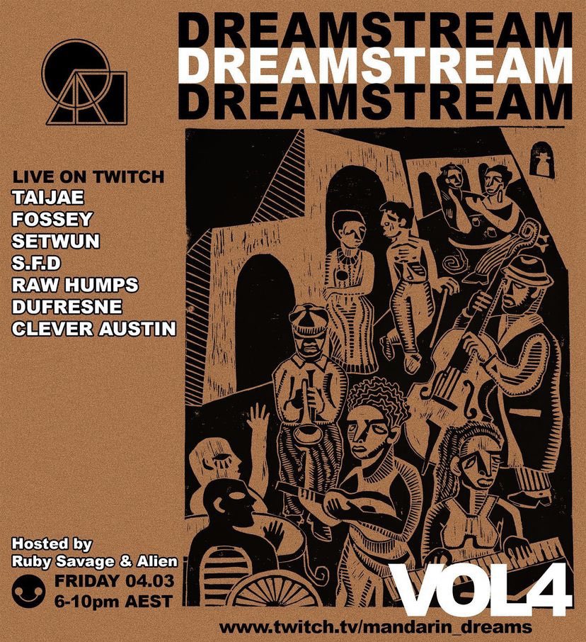 Playing some WIPs On the Dreamstream tomorrow eve on a solowun for my MD family in Naarm with some of this countries deepest. Mandarin Dreams is an art based resistance movement and I truly feel that when I’m in their presence. See u on the World Wide Web.